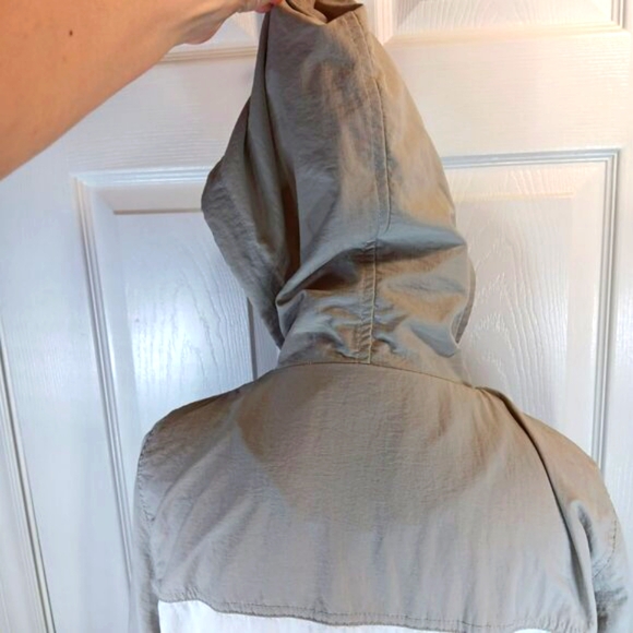 Tattoo Colorblock Jacket Coat Lightweight Gray White Pink Women's Size L NWOT - Picture 10 of 14